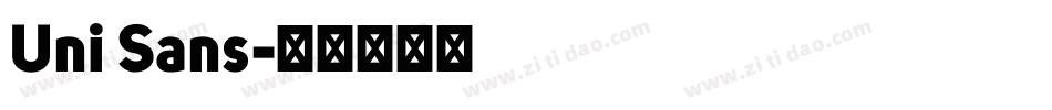Uni Sans字体转换